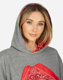 Lauren Moshi Letisha Bandana Lip*Women Hoodies