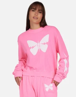 Lauren Moshi Lightning Butterfly Pullover In | Spalding X By *Women Long Sleeve