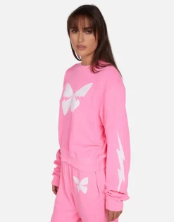 Lauren Moshi Lightning Butterfly Pullover In | Spalding X By *Women Long Sleeve