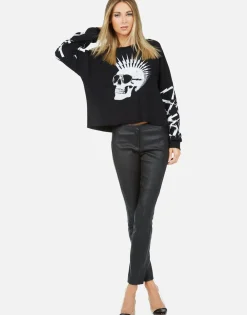 Lauren Moshi Lightning Skull Drop Shoulder Pullover | Lee By *Women Long Sleeve