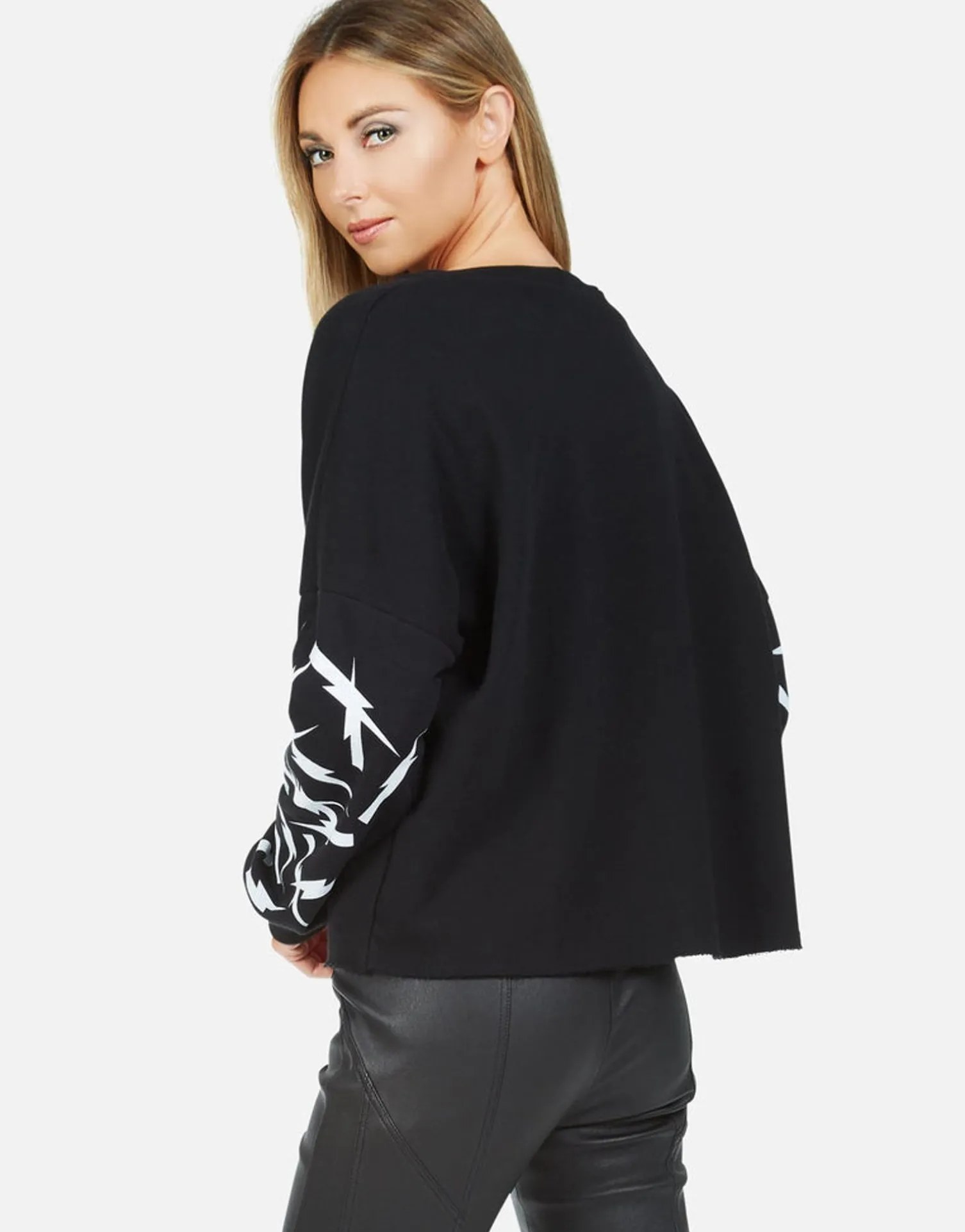 Lauren Moshi Lightning Skull Drop Shoulder Pullover | Lee By *Women Long Sleeve