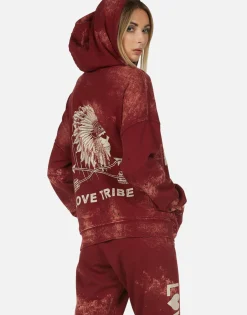 Lauren Moshi Love Tribe Skull Zip Up Hoodie | Koa By *Women Hoodies