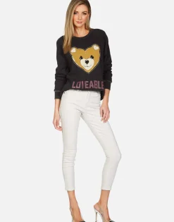 Lauren Moshi Loveable Heart Teddy L/S Raglan Pullover | Everly By *Women Long Sleeve