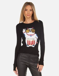 Lauren Moshi Lucky Cat L/S Fitted Thermal In | Mckinley By *Women Long Sleeve