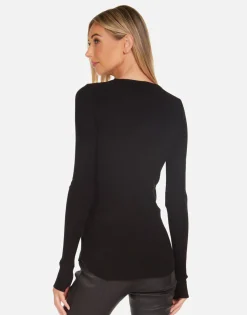 Lauren Moshi Lucky Cat L/S Fitted Thermal In | Mckinley By *Women Long Sleeve