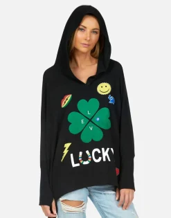 Lauren Moshi Lucky Clover Oversized Pullover W/ Hood | Wilma By *Women Hoodies