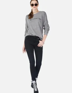 Lauren Moshi Lucky In Love Oversized Drop Shoulder Pullover W/ Holes | Flora*Women Long Sleeve