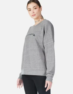 Lauren Moshi Lucky In Love Oversized Drop Shoulder Pullover W/ Holes | Flora*Women Long Sleeve