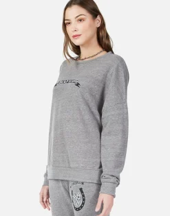 Lauren Moshi Lucky In Love Oversized Drop Shoulder Pullover W/ Holes | Flora*Women Long Sleeve