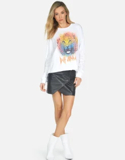 Lauren Moshi Luella Def Leppard Leopard*Women Long Sleeve