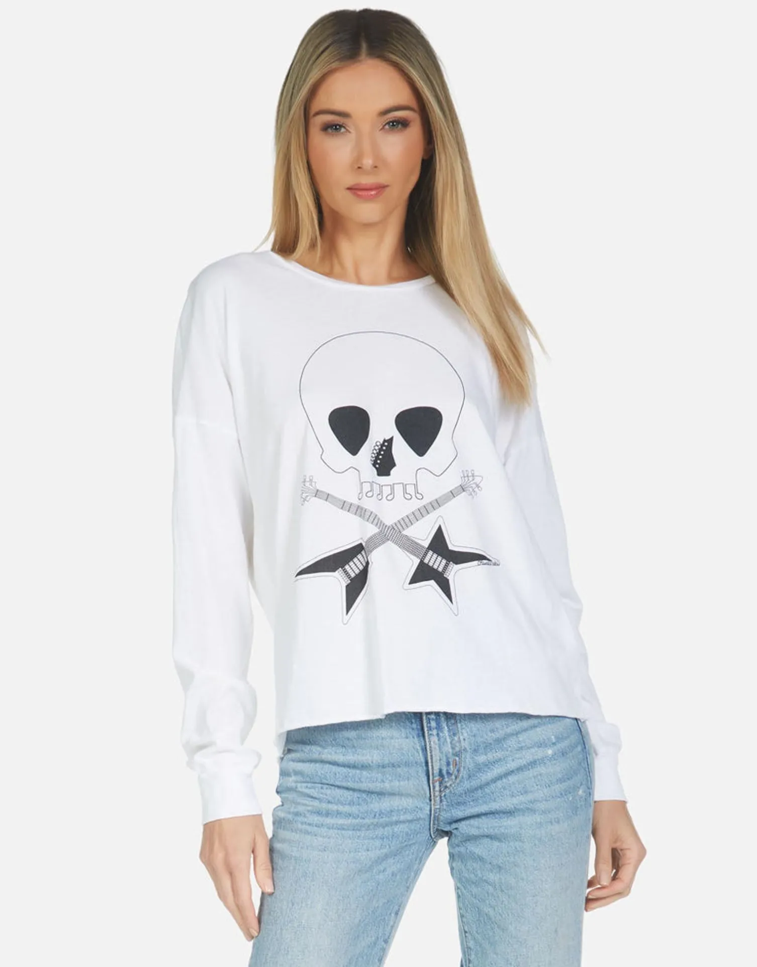 Lauren Moshi Luella Music Skull*Women Long Sleeve