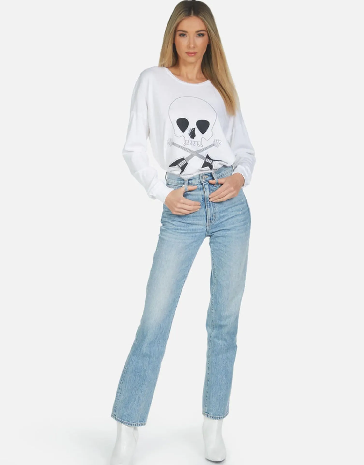 Lauren Moshi Luella Music Skull*Women Long Sleeve
