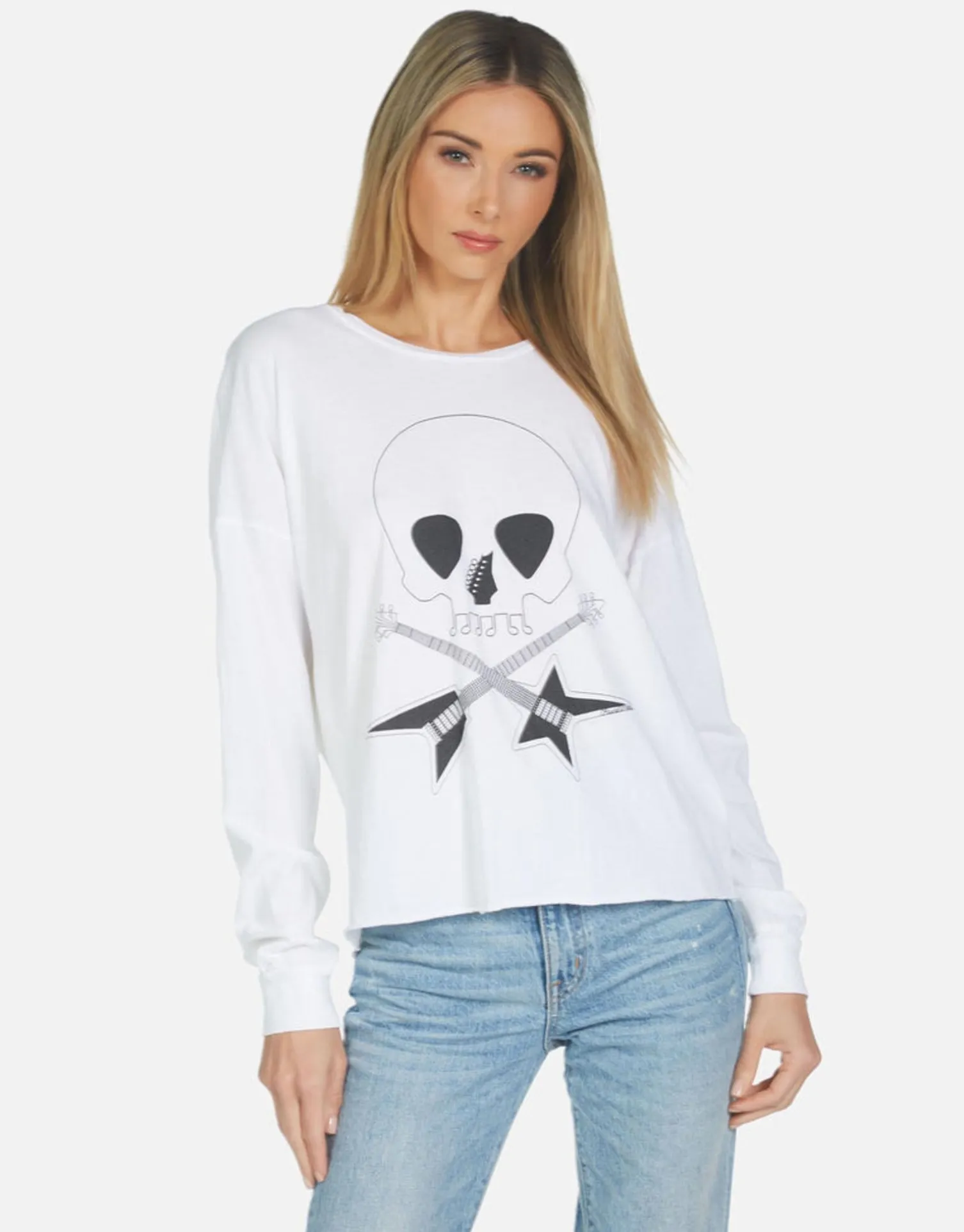 Lauren Moshi Luella Music Skull*Women Long Sleeve