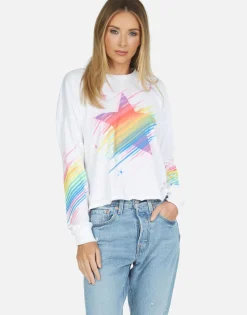 Lauren Moshi Luella Neon Sparkle Star*Women Long Sleeve