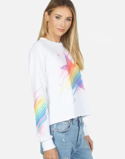 Lauren Moshi Luella Neon Sparkle Star*Women Long Sleeve