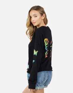 Lauren Moshi Luella Rainbow Butterflies*Women Long Sleeve