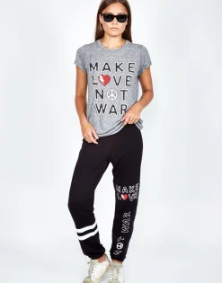 Lauren Moshi Make Love Not War Sweatpant | Gia By *Women Long Sweatpants