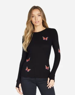 Lauren Moshi Mckinley Butterfly Wings*Women Long Sleeve