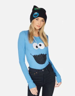 Lauren Moshi Mckinley Crystal Cookie Monster*Women Long Sleeve