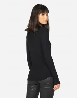 Lauren Moshi Mckinley Mini Crystal Cross Bone Skulls*Women Long Sleeve