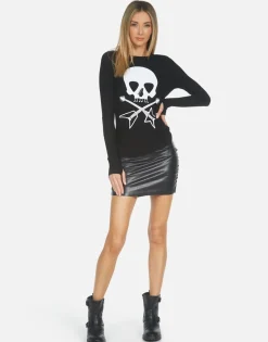 Lauren Moshi Mckinley Music Skull*Women Long Sleeve