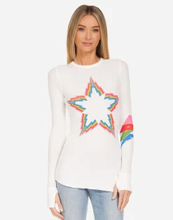 Lauren Moshi Mckinley Rainbow Lightning Star*Women Long Sleeve
