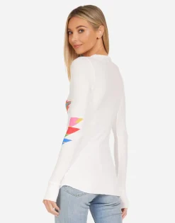 Lauren Moshi Mckinley Rainbow Lightning Star*Women Long Sleeve