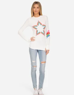 Lauren Moshi Mckinley Rainbow Lightning Star*Women Long Sleeve