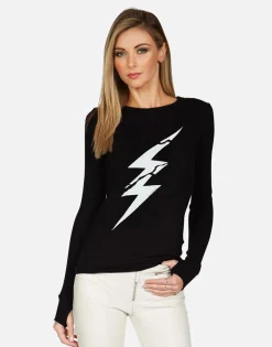 Lauren Moshi Mckinley X Cracked Lightning Bolt*Women Long Sleeve