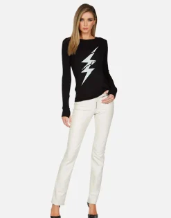 Lauren Moshi Mckinley X Cracked Lightning Bolt*Women Long Sleeve