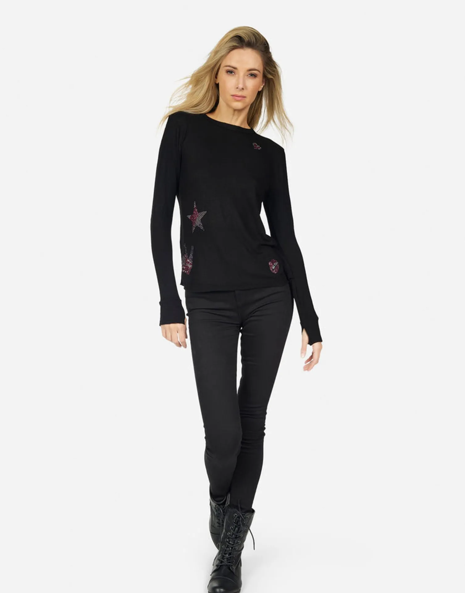 Lauren Moshi Mckinley X Crystal Elements*Women Long Sleeve