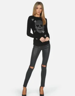 Lauren Moshi Mckinley X Crystal Peace Love Skull*Women Long Sleeve