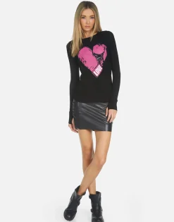 Lauren Moshi Mckinley X Pink Boxing Glove*Women Long Sleeve