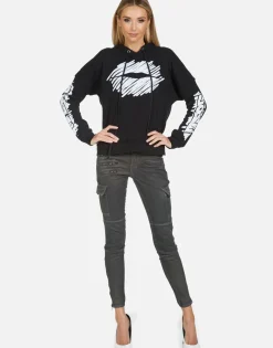 Lauren Moshi Melanie Scribble Lip*Women Hoodies