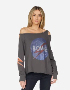 Lauren Moshi Mercedes Crystal Bowie Space*Women Long Sleeve