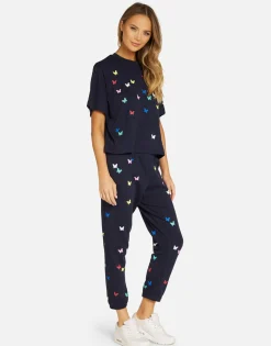 Lauren Moshi Mini Butterflies Boxy Crop Tee In | Rue By *Women Short Sleeve