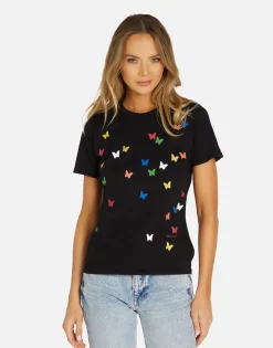Lauren Moshi Mini Butterflies Vintage Tee In | Croft By *Women Short Sleeve