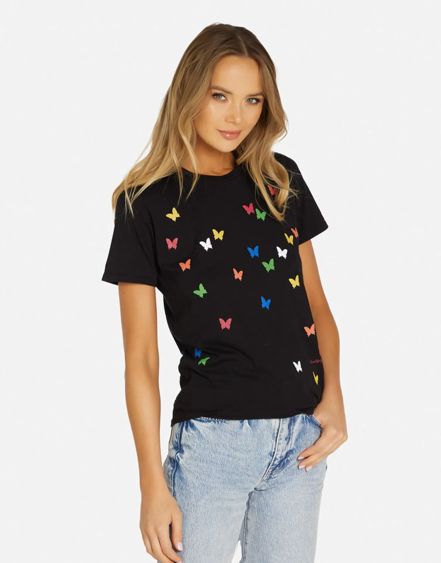 Lauren Moshi Mini Butterflies Vintage Tee In | Croft By *Women Short Sleeve