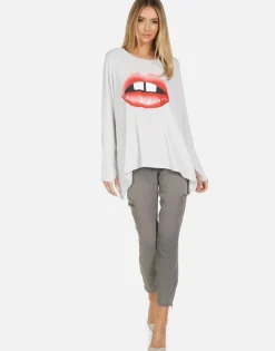 Lauren Moshi Mira Gap Tooth Lip*Women Long Sleeve