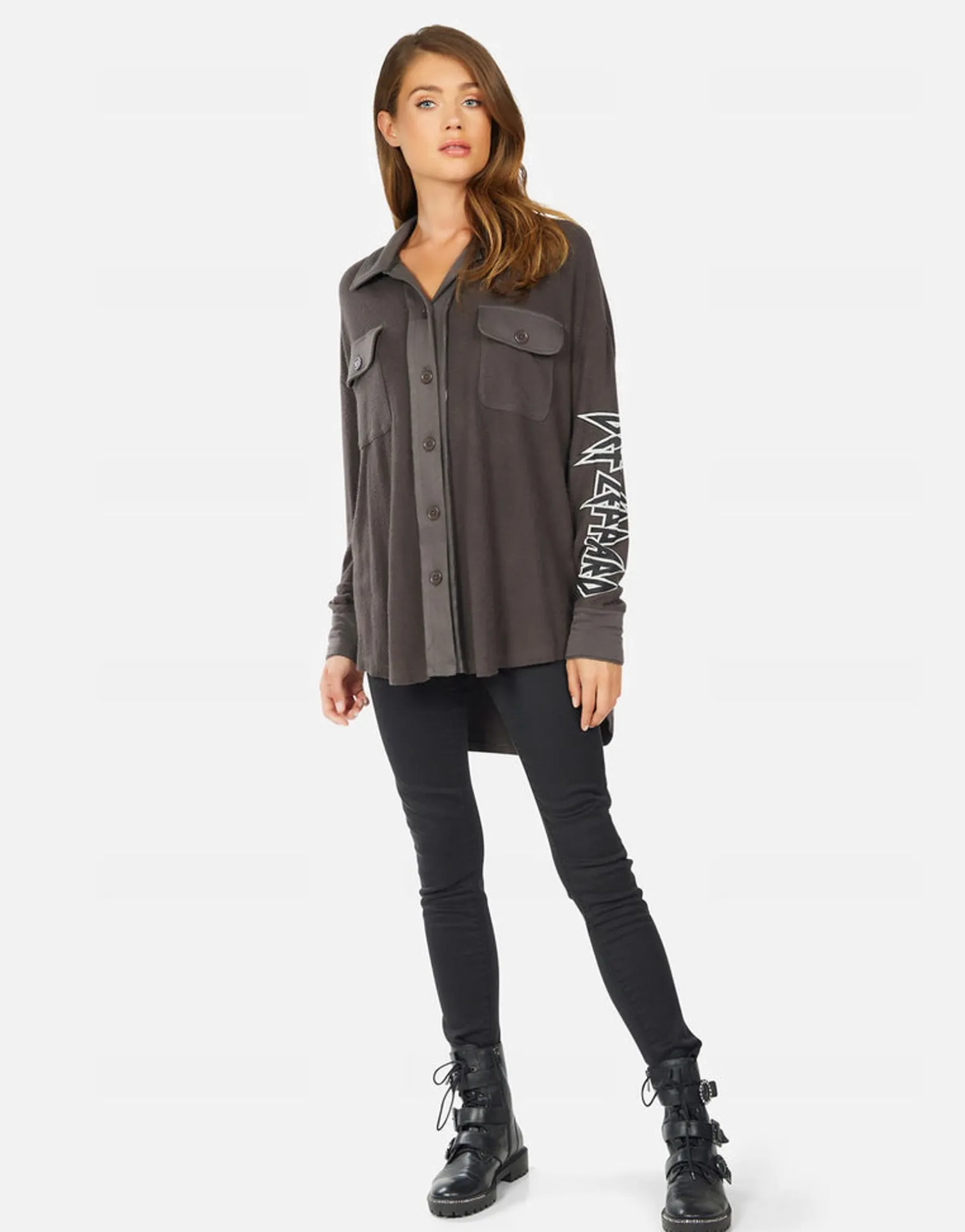 Lauren Moshi Miranda Tiger Def Leppard*Women Long Sleeve