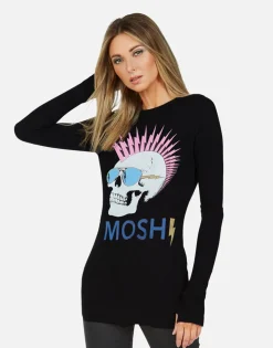 Lauren Moshi Moshi Lightning Skull L/S Fitted Thermal | Mckinley *Women Long Sleeve