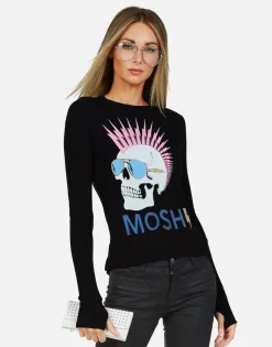 Lauren Moshi Moshi Lightning Skull L/S Fitted Thermal | Mckinley *Women Long Sleeve