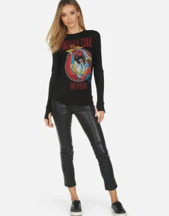 Lauren Moshi Motley Crue Shout At The Devil Thermal Tee By *Women Long Sleeve