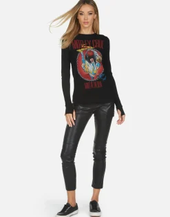 Lauren Moshi Motley Crue Shout At The Devil Thermal Tee By *Women Long Sleeve