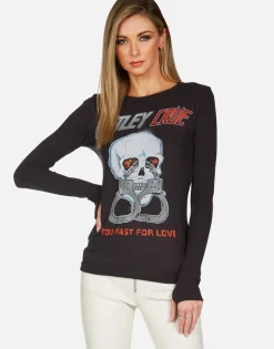 Lauren Moshi Motley Crue Too Fast For Love L/S Fitted Thermal By *Women Long Sleeve