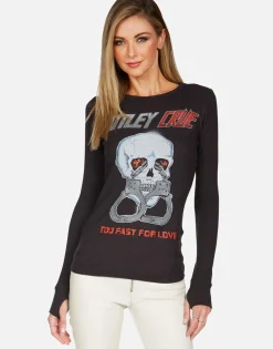 Lauren Moshi Motley Crue Too Fast For Love L/S Fitted Thermal By *Women Long Sleeve