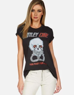 Lauren Moshi Motley Crue Too Fast For Love Classic Band Tee By *Women Short Sleeve