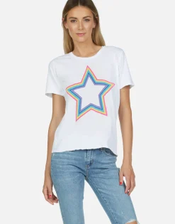 Lauren Moshi Multi Outline Star S/S Vintage Tee | Croft X By *Women Short Sleeve