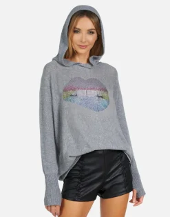 Lauren Moshi Namiko X Rainbow Crystal Biting Lip*Women Sweaters & Knits