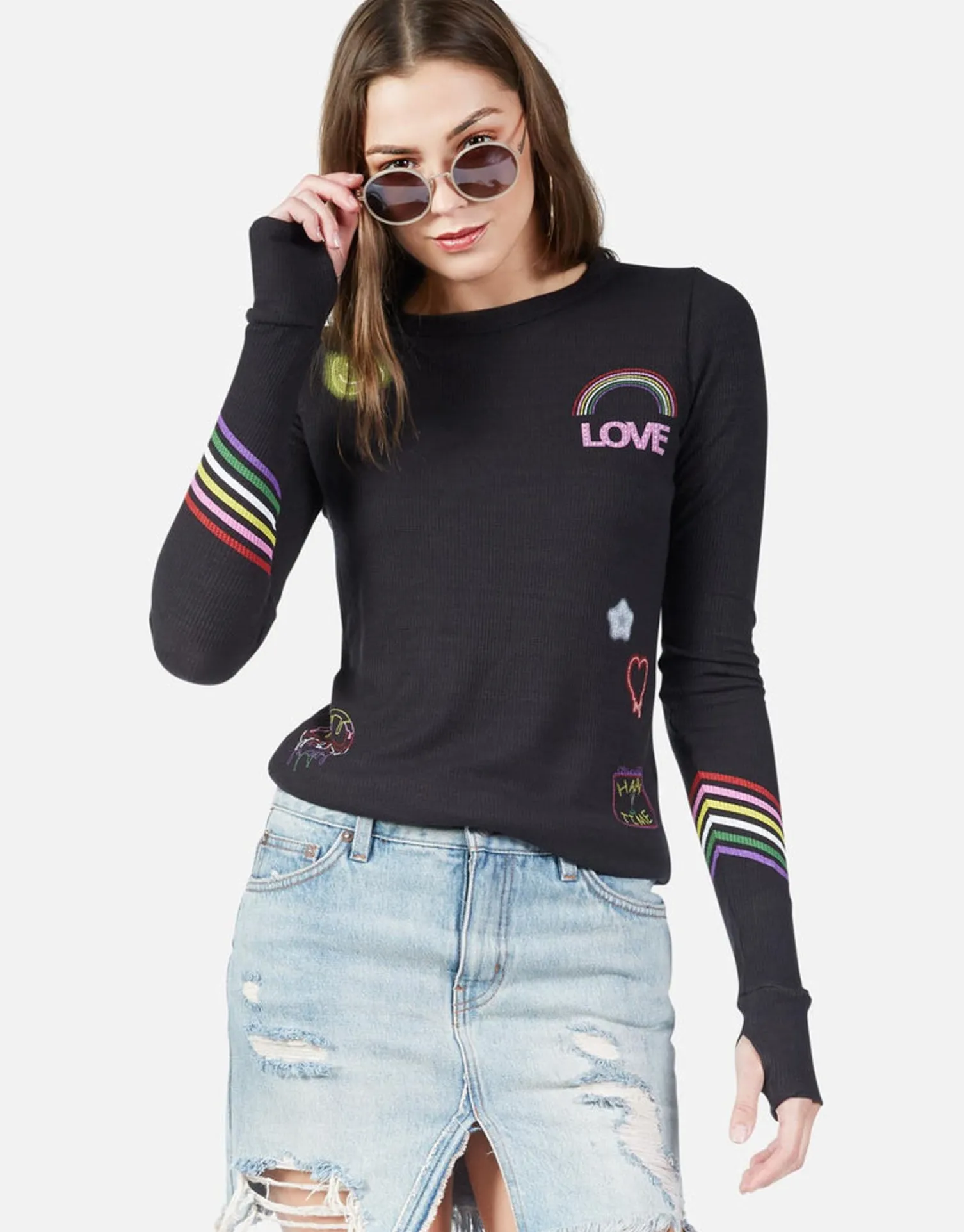 Lauren Moshi Neon Signs L/S Fitted Thermal W/ Thumbholes | Mckinley *Women Long Sleeve